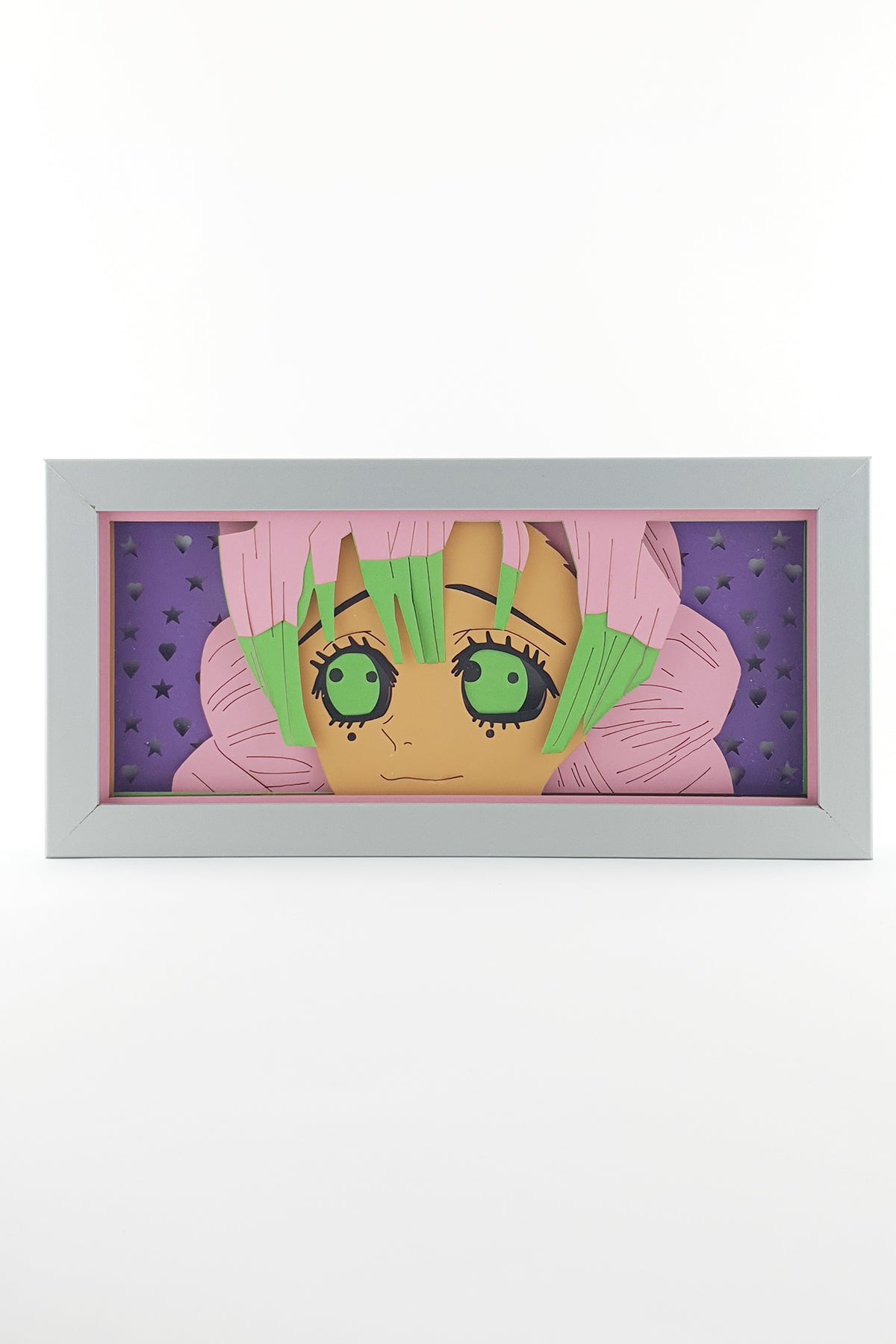 3D Kanroji Ahşap Katmanlı Anime Işık Kutusu – LED Dekor & Gece Lambası