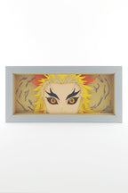 3D Rengoku Ahşap Katmanlı Anime Işık Kutusu – LED Dekor & Gece Lambası