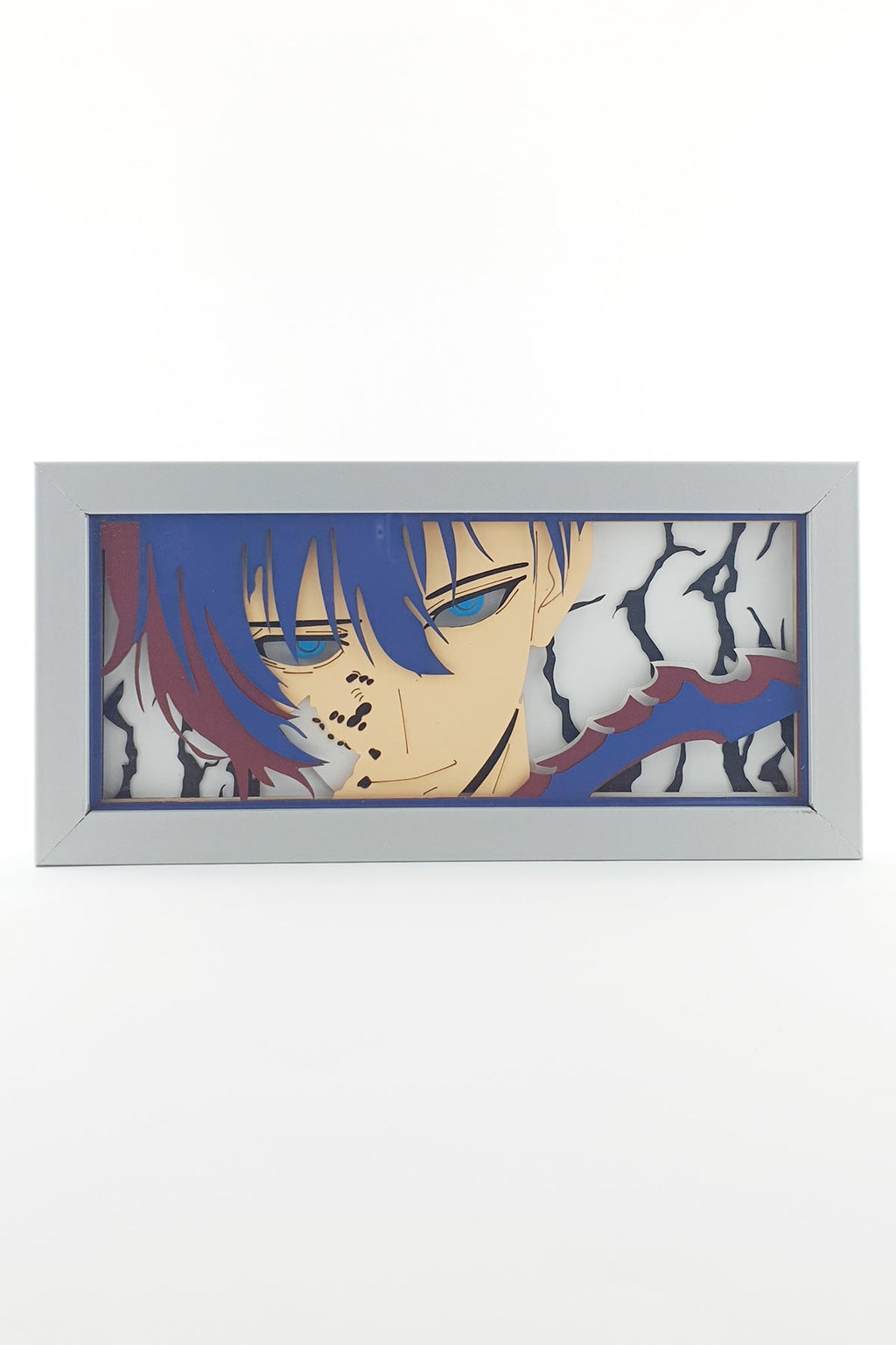 3D Sung Jin Woo Ahşap Katmanlı Anime Işık Kutusu – LED Dekor & Gece Lambası