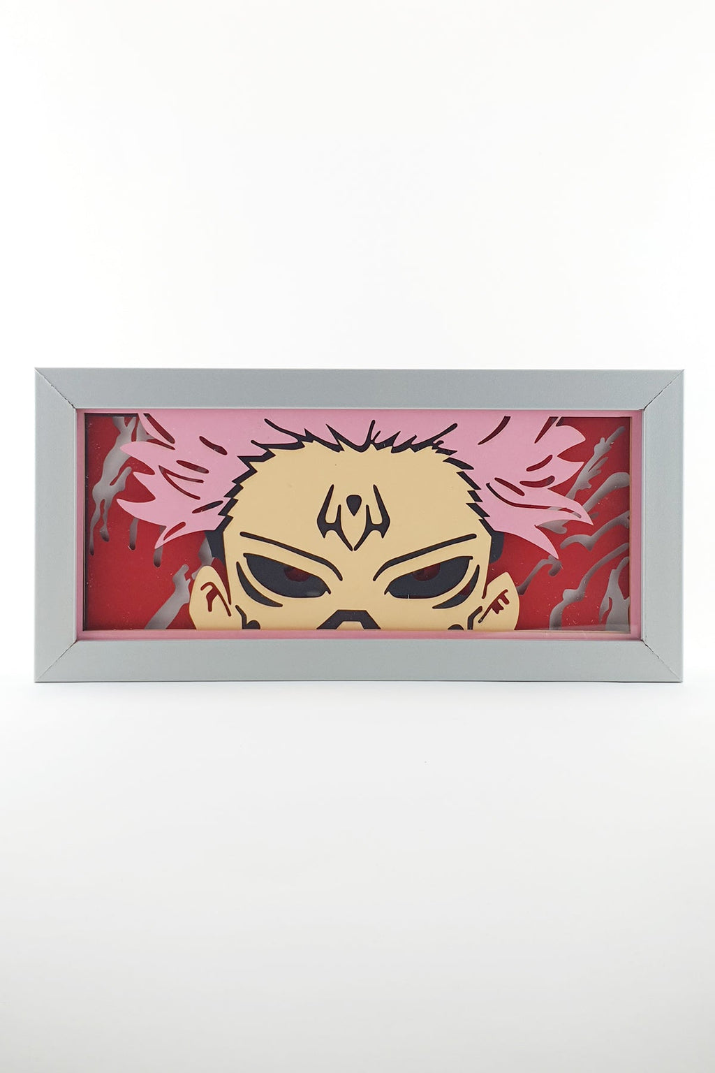 3D Jujutsu Kaisen Ahşap Katmanlı Anime Işık Kutusu – LED Dekor & Gece Lambası