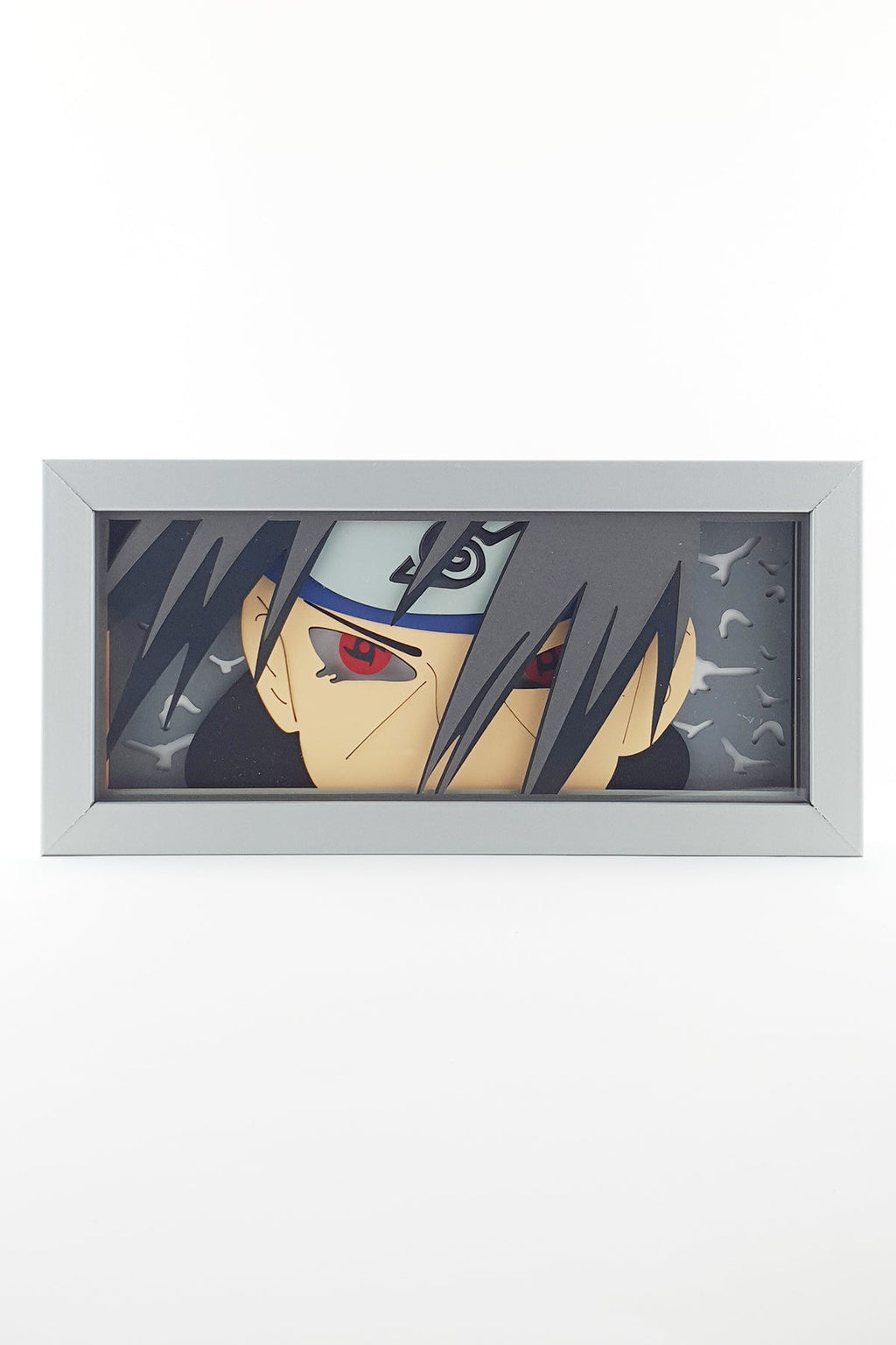 3D Young Itachi Ahşap Katmanlı Anime Işık Kutusu – LED Dekor & Gece Lambası