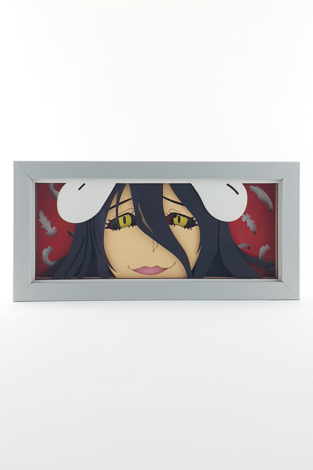 3D Albedo Ahşap Katmanlı Anime Işık Kutusu – LED Dekor & Gece Lambası