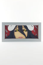 3D Albedo Ahşap Katmanlı Anime Işık Kutusu – LED Dekor & Gece Lambası