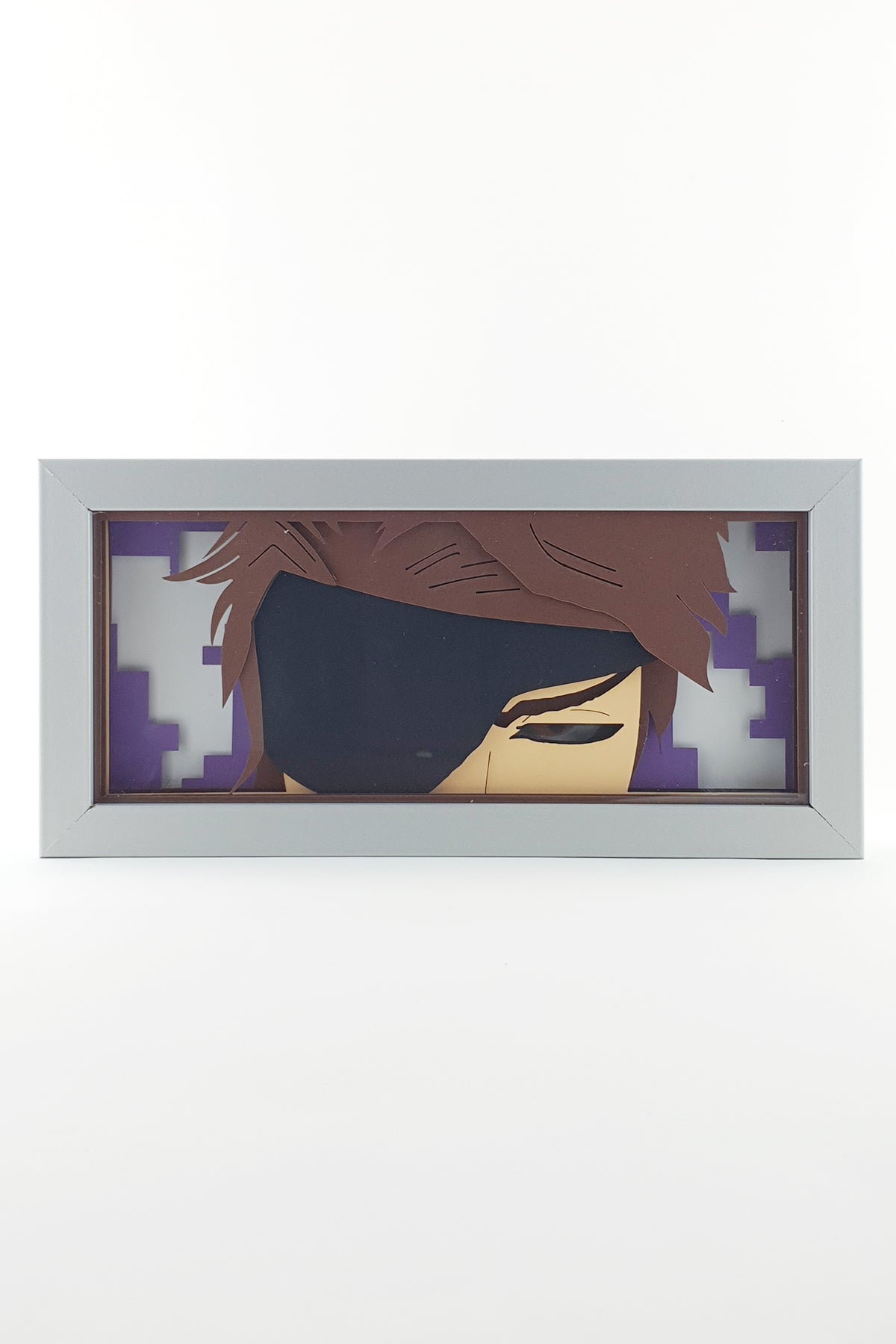 3D Aizen Ahşap Katmanlı Anime Işık Kutusu – LED Dekor & Gece Lambası