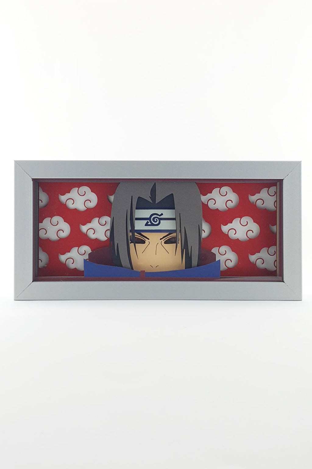 3D Itachi Ahşap Katmanlı Anime Işık Kutusu – LED Dekor & Gece Lambası