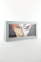 3D Hollow Ichigo Ahşap Katmanlı Anime Işık Kutusu – LED Dekor & Gece Lambası