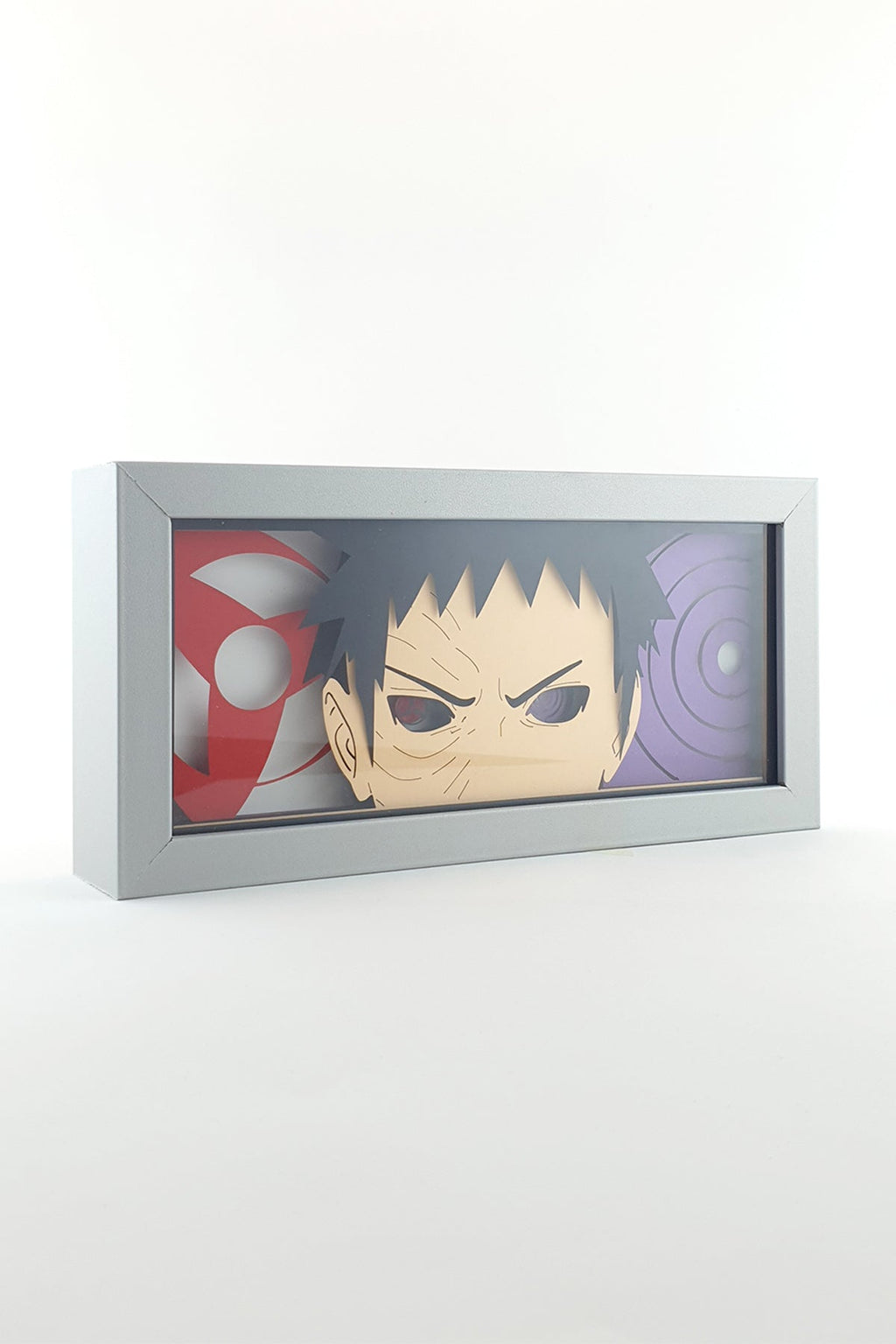 3D Obito Ahşap Katmanlı Anime Işık Kutusu – LED Dekor & Gece Lambası