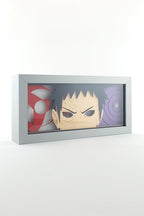 3D Obito Ahşap Katmanlı Anime Işık Kutusu – LED Dekor & Gece Lambası