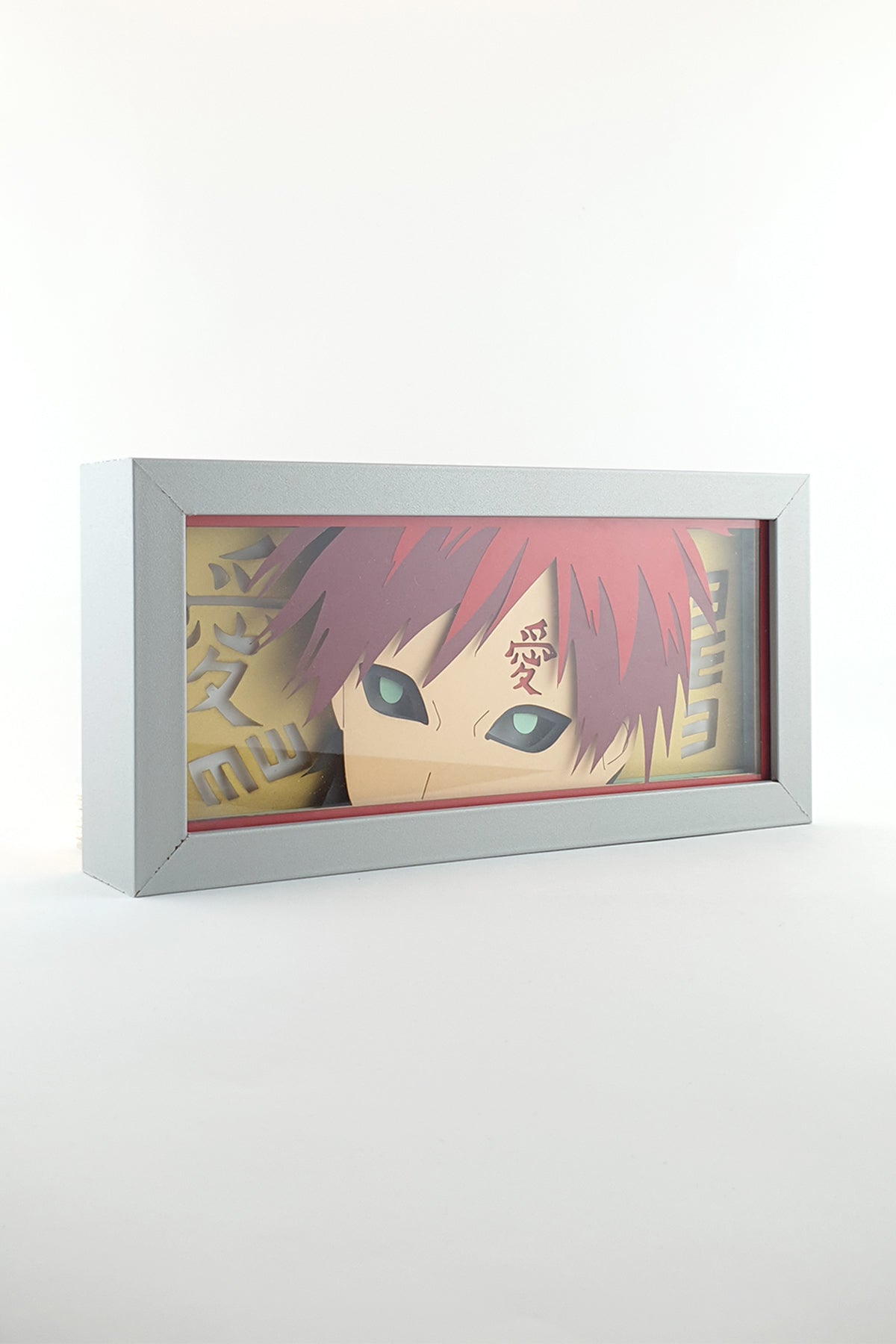 3D Gara Ahşap Katmanlı Anime Işık Kutusu – LED Dekor & Gece Lambası