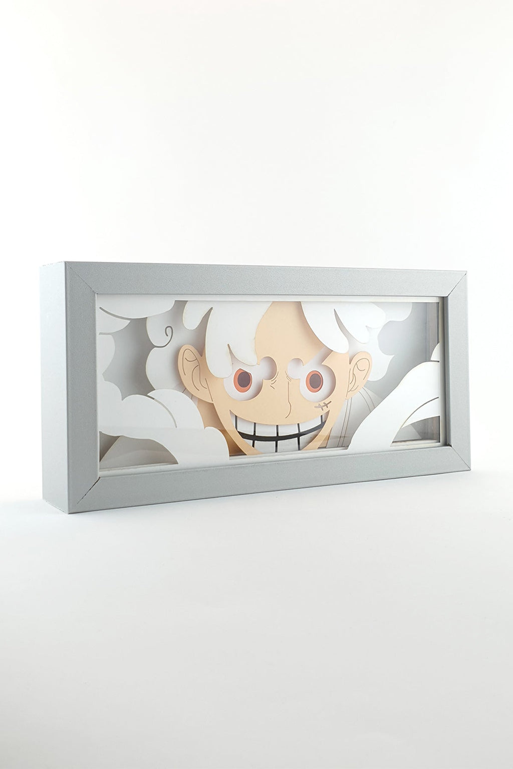 3D Luffy Ahşap Katmanlı Anime Işık Kutusu – LED Dekor & Gece Lambası