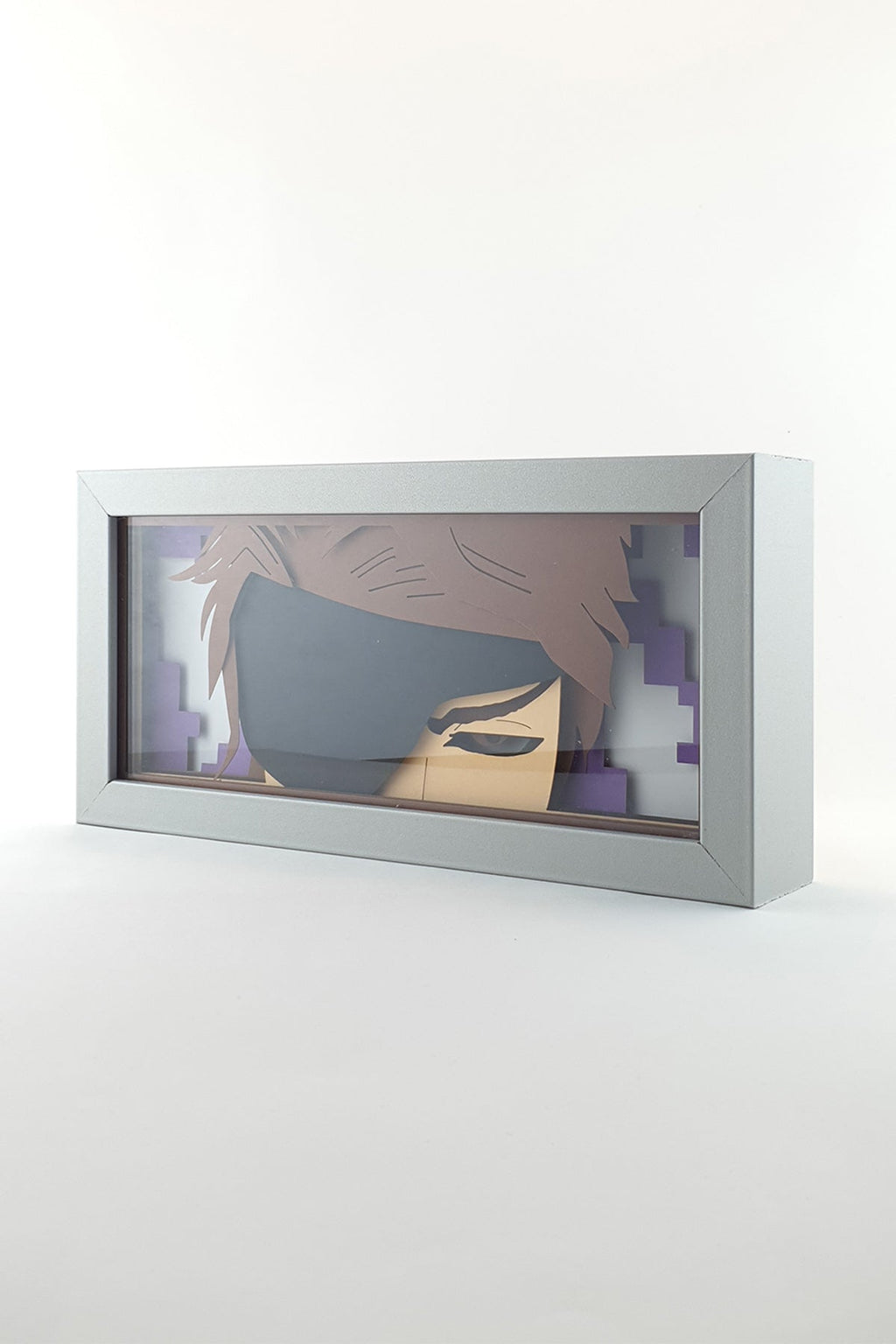 3D Aizen Ahşap Katmanlı Anime Işık Kutusu – LED Dekor & Gece Lambası