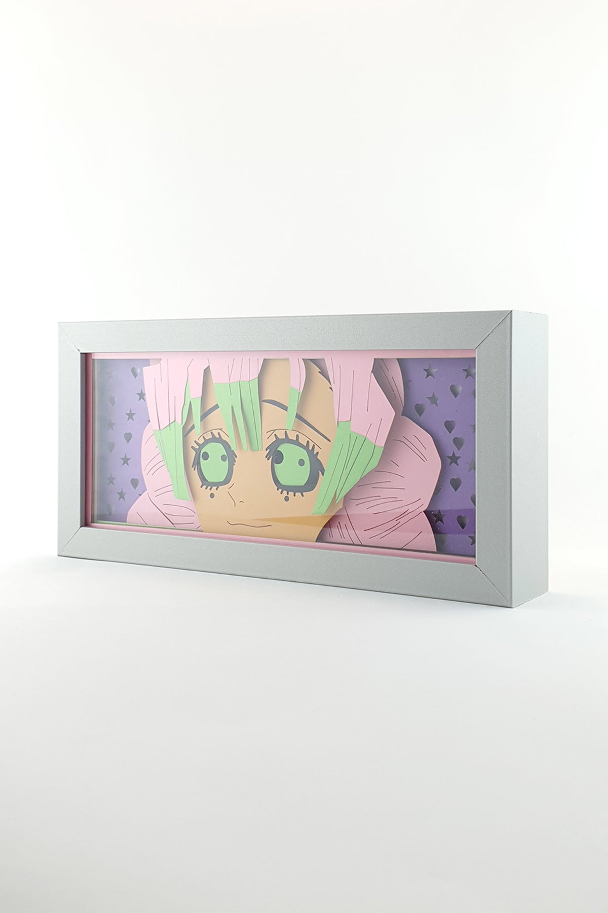 3D Kanroji Ahşap Katmanlı Anime Işık Kutusu – LED Dekor & Gece Lambası