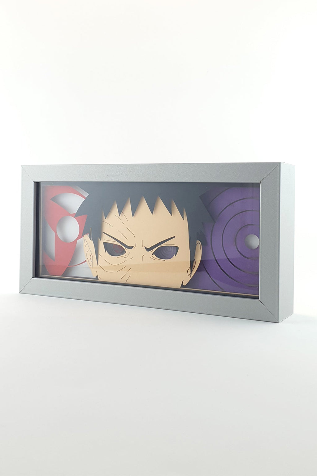 3D Obito Ahşap Katmanlı Anime Işık Kutusu – LED Dekor & Gece Lambası