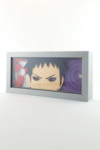 3D Obito Ahşap Katmanlı Anime Işık Kutusu – LED Dekor & Gece Lambası