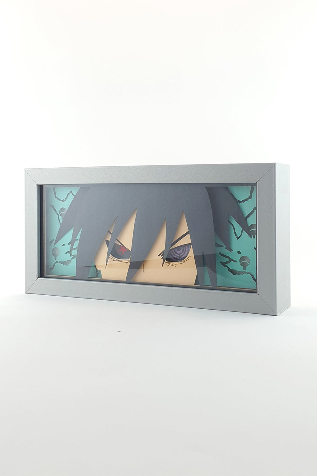 3D Sasuke Ahşap Katmanlı Anime Işık Kutusu – LED Dekor & Gece Lambası