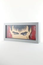 3D Guts Ahşap Katmanlı Anime Işık Kutusu – LED Dekor & Gece Lambası