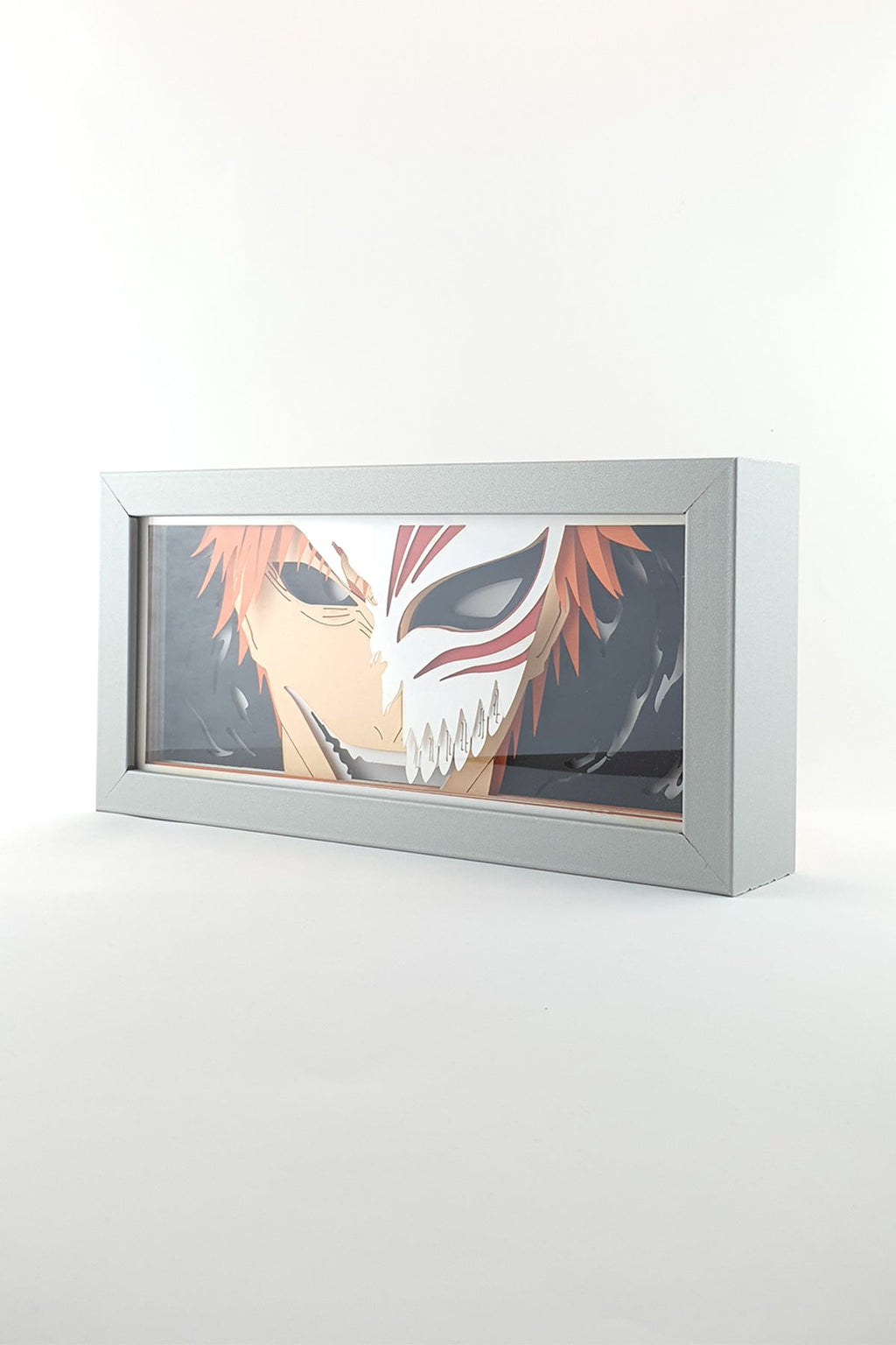 3D Hollow Ichigo Ahşap Katmanlı Anime Işık Kutusu – LED Dekor & Gece Lambası