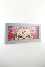 3D Jujutsu Kaisen Ahşap Katmanlı Anime Işık Kutusu – LED Dekor & Gece Lambası