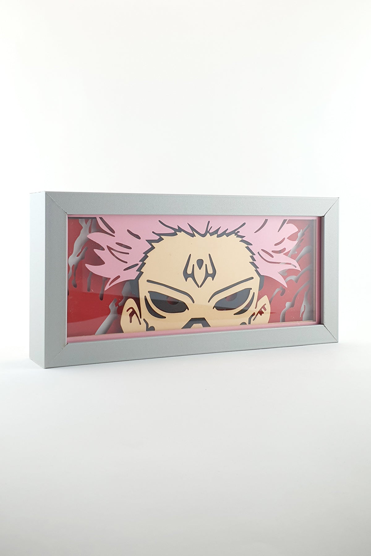 3D Jujutsu Kaisen Ahşap Katmanlı Anime Işık Kutusu – LED Dekor & Gece Lambası