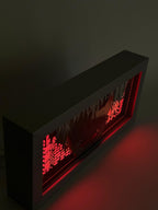 3D Dark Kaneki Ahşap Katmanlı Anime Işık Kutusu – LED Dekor & Gece Lambası