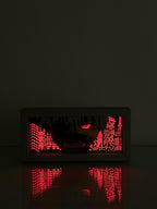 3D Dark Kaneki Ahşap Katmanlı Anime Işık Kutusu – LED Dekor & Gece Lambası